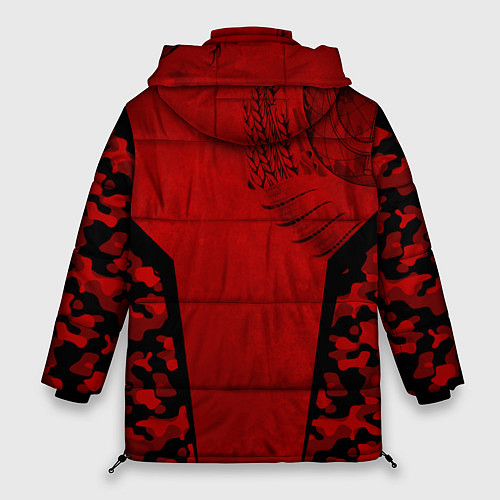 Женская зимняя куртка Камуфляж СССР / 3D-Черный – фото 2