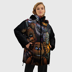 Куртка зимняя женская Five Nights at Freddy's, цвет: 3D-светло-серый — фото 2