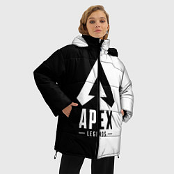 Куртка зимняя женская Apex Legends: Black & White, цвет: 3D-красный — фото 2