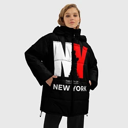 Куртка зимняя женская New York City, цвет: 3D-красный — фото 2