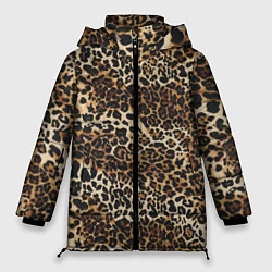 Куртка зимняя женская Шкура леопарда, цвет: 3D-черный