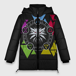 Куртка зимняя женская The Witcher: Triangles, цвет: 3D-светло-серый
