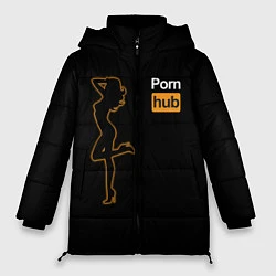 Куртка зимняя женская PornHub: Neon Girl, цвет: 3D-черный