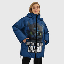Куртка зимняя женская How to train your dragon, цвет: 3D-черный — фото 2