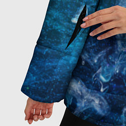 Куртка зимняя женская Синий космос, цвет: 3D-черный — фото 2