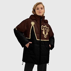 Куртка зимняя женская Черный Клевер: Мантия, цвет: 3D-черный — фото 2