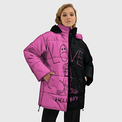 Куртка зимняя женская Lil Peep: Hell Boy, цвет: 3D-черный — фото 2