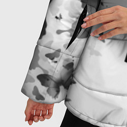 Куртка зимняя женская BTS: Grey Butterflies, цвет: 3D-черный — фото 2
