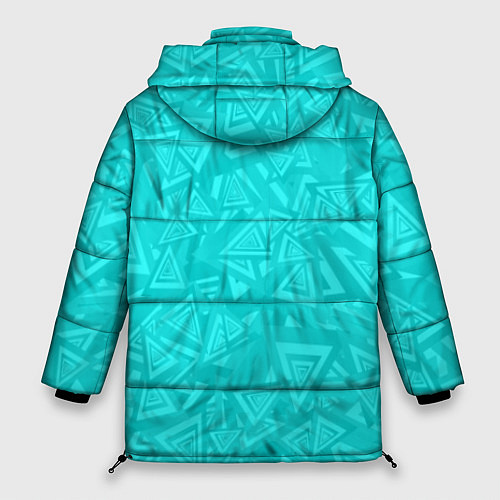 Женская зимняя куртка Абстракция и смволы / 3D-Черный – фото 2