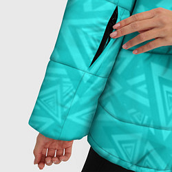 Куртка зимняя женская Абстракция и смволы, цвет: 3D-черный — фото 2