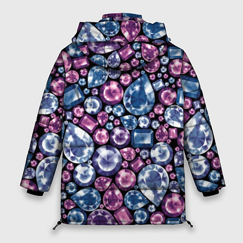 Женская зимняя куртка Разноцветные бриллианты / 3D-Черный – фото 2