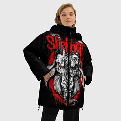 Куртка зимняя женская Slipknot: Devil Goat, цвет: 3D-черный — фото 2