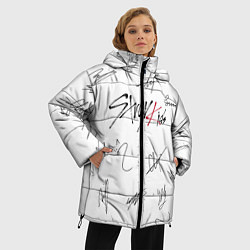Куртка зимняя женская STRAY KIDS АВТОГРАФЫ, цвет: 3D-красный — фото 2