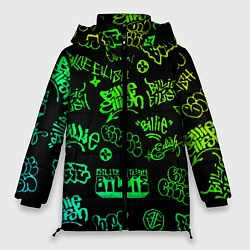 Куртка зимняя женская BILLIE EILISH: Grunge Graffiti, цвет: 3D-черный