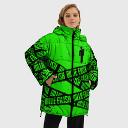Куртка зимняя женская BILLIE EILISH: Green & Black Tape, цвет: 3D-светло-серый — фото 2