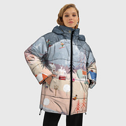 Куртка зимняя женская Новогодние каникулы, цвет: 3D-светло-серый — фото 2