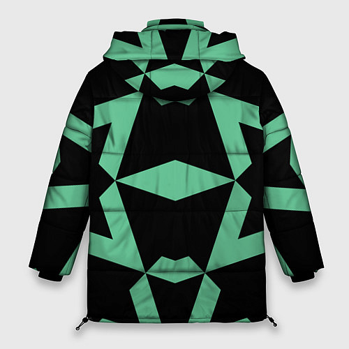 Женская зимняя куртка Abstract zigzag pattern / 3D-Черный – фото 2