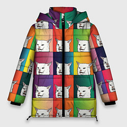 Куртка зимняя женская Woman Yelling at Cat, цвет: 3D-светло-серый