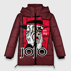 Куртка зимняя женская Приключения ДжоДжо, цвет: 3D-черный
