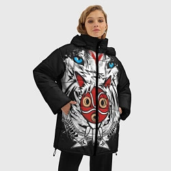 Куртка зимняя женская Принцесса Мононоке, цвет: 3D-красный — фото 2
