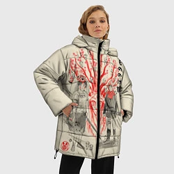 Куртка зимняя женская Принцесса Мононоке, цвет: 3D-светло-серый — фото 2
