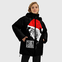 Куртка зимняя женская Новогодний Острые Козырьки, цвет: 3D-черный — фото 2