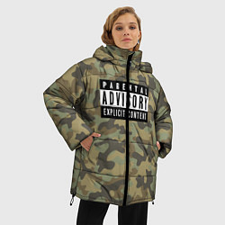 Куртка зимняя женская Parental Advisory, цвет: 3D-черный — фото 2