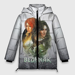 Куртка зимняя женская Ведьмак: Трис и Йеннифер, цвет: 3D-черный