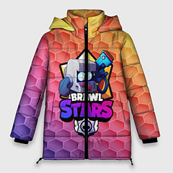 Куртка зимняя женская BRAWL STARS 8-BIT, цвет: 3D-черный