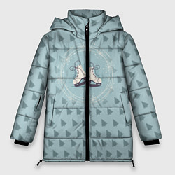 Куртка зимняя женская Фигруное катание, цвет: 3D-черный