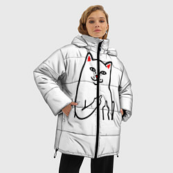 Куртка зимняя женская Meme Cat, цвет: 3D-красный — фото 2