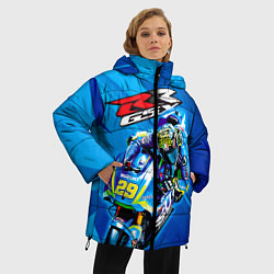 Куртка зимняя женская Suzuki MotoGP, цвет: 3D-красный — фото 2