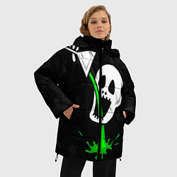 Куртка зимняя женская Череп яд, цвет: 3D-черный — фото 2