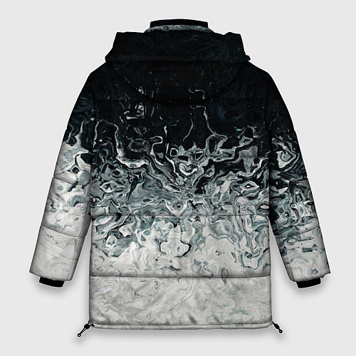 Женская зимняя куртка Вода абстракция / 3D-Черный – фото 2