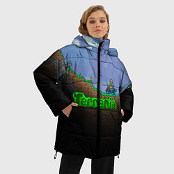 Куртка зимняя женская Terraria game, цвет: 3D-черный — фото 2