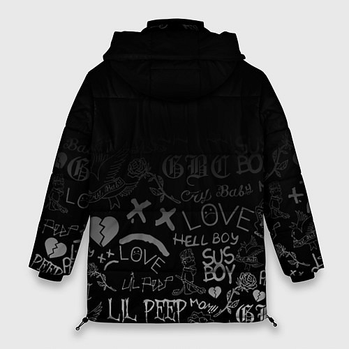 Женская зимняя куртка LIL PEEP / 3D-Черный – фото 2