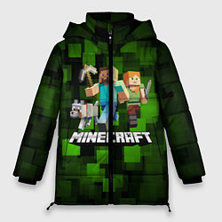 Куртка зимняя женская Minecraft Майнкрафт, цвет: 3D-черный