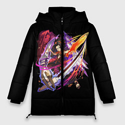 Куртка зимняя женская Shaman king, цвет: 3D-черный