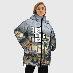 Куртка зимняя женская GTA 5, цвет: 3D-светло-серый — фото 2