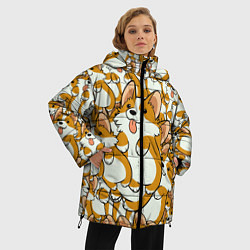 Куртка зимняя женская Корги, цвет: 3D-черный — фото 2