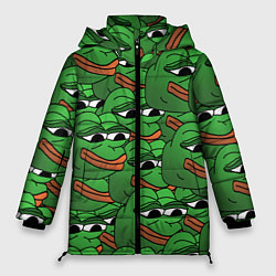 Куртка зимняя женская Pepe The Frog, цвет: 3D-красный