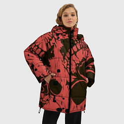 Куртка зимняя женская Черепа, цвет: 3D-черный — фото 2