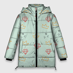 Куртка зимняя женская Алмазный арт, цвет: 3D-черный
