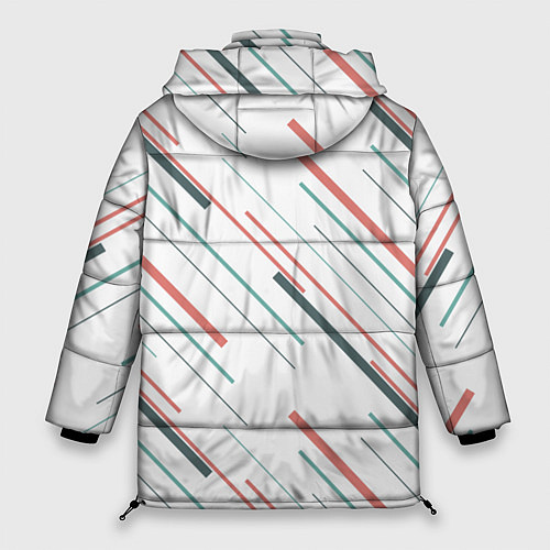Женская зимняя куртка Геометрический стиль / 3D-Черный – фото 2