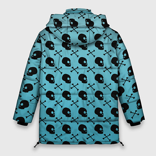 Женская зимняя куртка Череп и кости / 3D-Черный – фото 2
