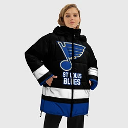 Куртка зимняя женская Сент-Луис Блюз, цвет: 3D-черный — фото 2