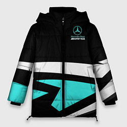Куртка зимняя женская Mercedes-AMG, цвет: 3D-черный