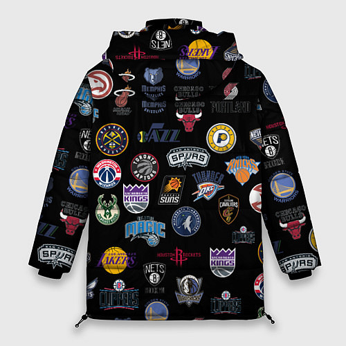 Женская зимняя куртка NBA Pattern / 3D-Черный – фото 2