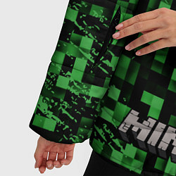Куртка зимняя женская MINECRAFT CREEPER, цвет: 3D-черный — фото 2