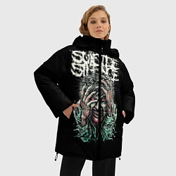 Куртка зимняя женская Suicide silence, цвет: 3D-светло-серый — фото 2